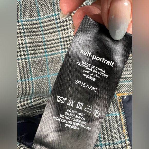 Self-Portrait Lexi Plaid High Rise Pants - Picture 8 of 12